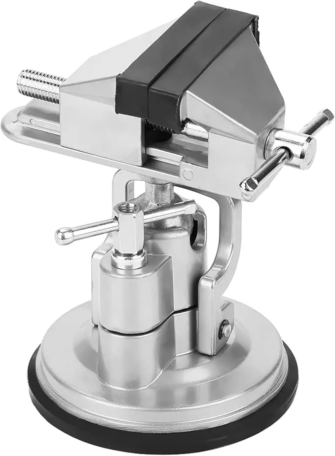 Tornillo de banco con ventosa de 55mm para sujeción portátil