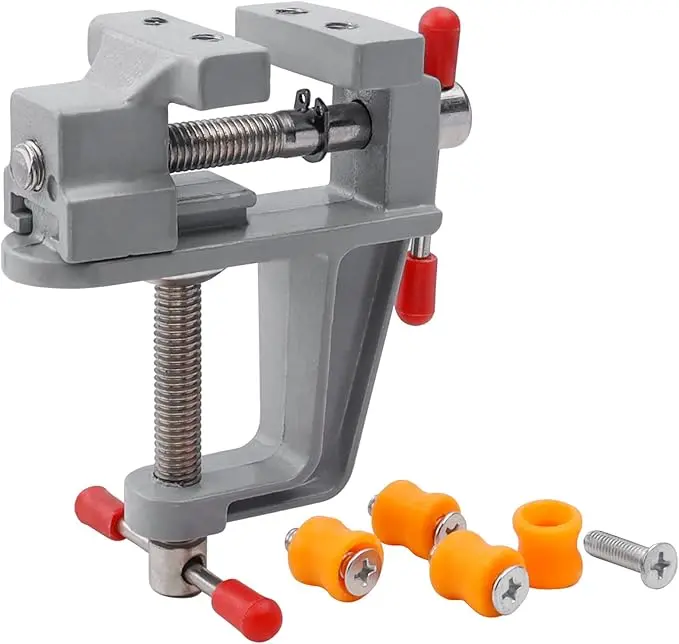 TREKI mini tornillo de banco pequeño ajustable para trabajos delicados